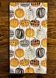 IHR Ideal Home Range Dinner Napkins Disposable 3-Ply Paper Hand Towels, 8.5" x 4.5", Pumpkin Pattern, 16-Count