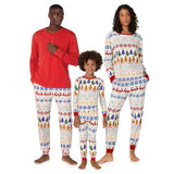 BedHead - L/S Pullover Crew & Jogger PJ Set - Deck the Halls - Medium