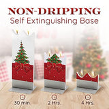 Flatyz - Twin Wick Flat Candle - Christmas Balls with Town
