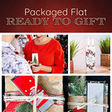 Flatyz - Twin Wick Flat Candle - Christmas Balls with Town