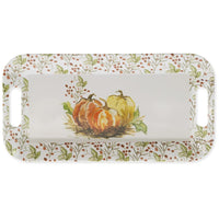 Boston International - 15" x 8" Melamine Serving Tray - Painted Pumpkin