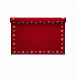 My Drap - 12 Count 18" x 12" Cotton Printed Placemats - Red w/ White Snowflake