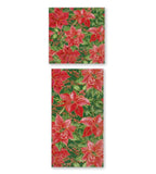 Boston International - Paper Guest Towel 16 Count - Christmas Poinsettia