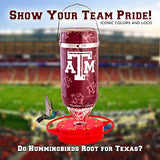 Hummer's Galore - 32 oz. Glass Hummingbird Feeder w/ UV Resistant Plastic Wrap - Texas A&M