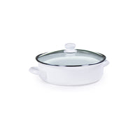 Golden Rabbit Enamelware - 3qt Saute Pan- White