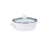 Golden Rabbit Enamelware - 3qt Saute Pan- White