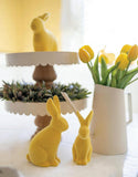 Boston International - 6" Flocked Bunny Figurine - Yellow