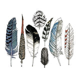 Tattly Temporary Tattoos - Watercolor Feather Set