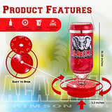 Hummer's Galore - 32 oz. Glass Hummingbird Feeder w/ UV Resistant Plastic Wrap - Alabama Crimson Tide