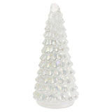 Boston International - 9.5" Glass Christmas Tree - Winter White Shimmer