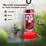 Hummer's Galore - 32 oz. Glass Hummingbird Feeder w/ UV Resistant Plastic Wrap - Texas A&M