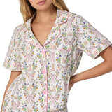 BedHead - S/S Stretch Jersey Cropped PJ Set - Bunny Blooms - Large