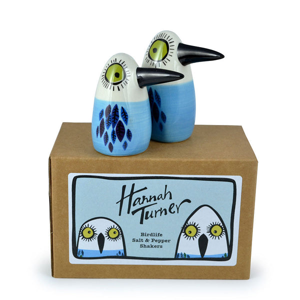 Hannah Turner - Salt & Pepper Shaker Set - Blue Bird