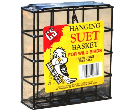 GC - C&S Hanging Suet Basket for Wild Birds - Single