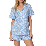 BedHead - Classic S/S Stretch Jersey Shorty PJ Set - Something Blue - Small