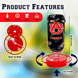 Hummer's Galore - 32 oz. Glass Hummingbird Feeder w/ UV Resistant Plastic Wrap - Auburn Tigers