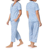 BedHead - S/S Sleeve Crop Jersey PJ Set - Something Blue - X-Large