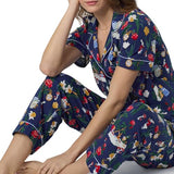 BedHead - Stretch S/S Capri PJ Set - Fun Floral - Alices Adventures - Large