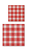 Boston International - 3-Ply 6.5" Lunch Napkins 20 Count - Chequers Red
