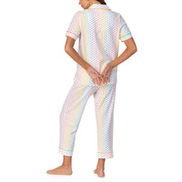 BedHead - Classic Stretch Cropped Jersey PJ Set - Cherry Hearts - Medium