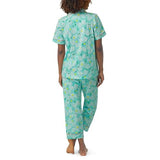 BedHead - S/S Stretch Jersey Cropped PJ Set - Tennis Club - Large