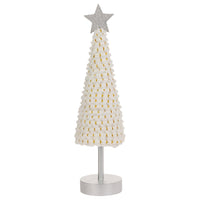 Boston International - Large Cone Christmas Tree - White & Gold w/ Star