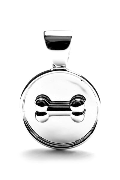 Lisa Welch - Charm - Sterling Silver - Round Dog Bone