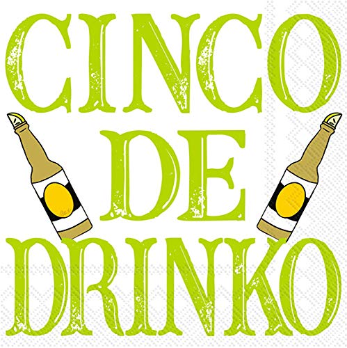 Boston International - 3-Ply 5" Cocktail Napkins 20 Count - Cinco De Drinko