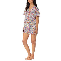 BedHead - Stretch Short Sleeve Shorty PJ Set - Fountain Garden - Large