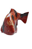 Fish In The Garden - Ceramic Garden Koi - Salsa w/Black Spots - Medium Right