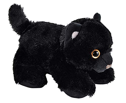 Wild Republic Black Cat Plush, Stuffed Animal, Plush Toy, Gifts for Kids, Hug’Ems 7"