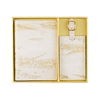 Eccolo - Passport Cover & Luggage Tag - Pink Marble