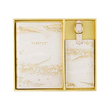 Eccolo - Passport Cover & Luggage Tag - Pink Marble