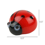 HomArt - Set of 5 Glass Ladybug - Red & Black