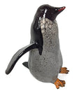 PotTerre Raku Penguin - 6" Attentive Emperor - Naked Finish