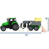 Breyer - Farm Tractor & Tag-a-Long Wagon w/ Cow & Pig Playset