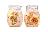 Stony Creek - Frosted Glass - 3" Lighted Vase - Sunflowers B