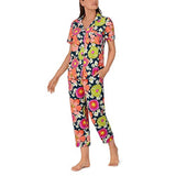 BedHead - Stretch S/S Capri PJ Set - Fun Floral - Large