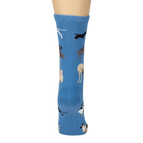 Wheel House Designs Socks - Dogs All Over on Blue - 9-11