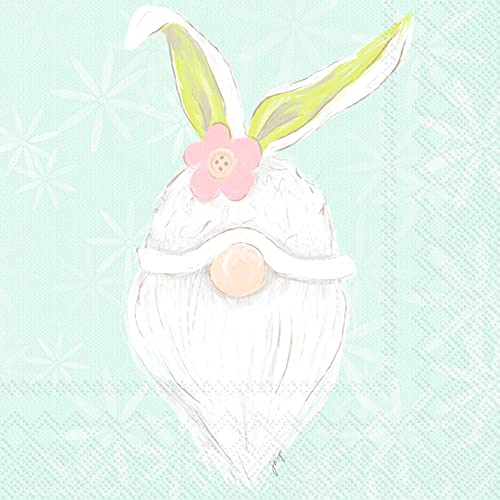 Boston International - 3-Ply 5" Cocktail Napkins - Bunny Gnome