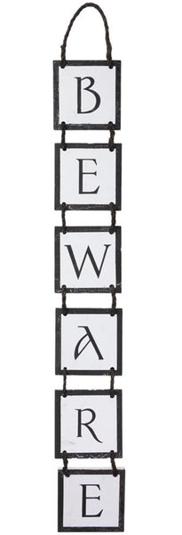 Boston International - 25.5" Long Folding Halloween Sign - Beware