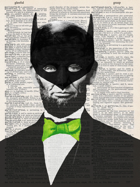 ArtNWordz -  Vintage Recycled Dictionary Print - I Am Lincoln