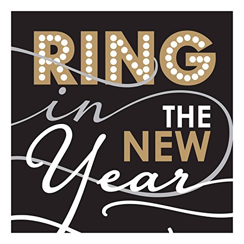 Boston International - 3-Ply 5" Cocktail Napkins - Ring in The New Year