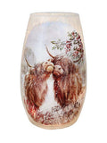 Stony Creek - 5.25" Frosted Glass USB Lighted Vase - Highland Pasture