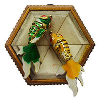 Museum Bees - Painted Frame w/ Koi Fish - 3.5"