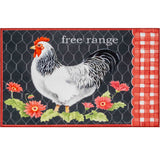 Olivia's Home - 32" x 22" Accent Rug - Rooster w/ Red Gingham
