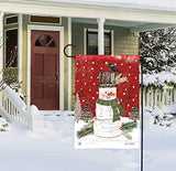 Studio M - Garden Flag - Woodsy Snowman