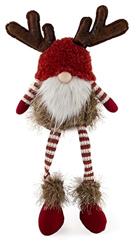 Boston International - 21" Dangling Leg Gnome - Tuck the Reindeer