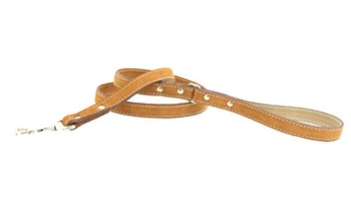 Auburn Leather - Saratoga Suede Dog Leash - 36" - Toast