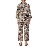 Bedhead - 3/4 Sleeve Flannel Cropped PJ Set - Charming Cheetah - Small